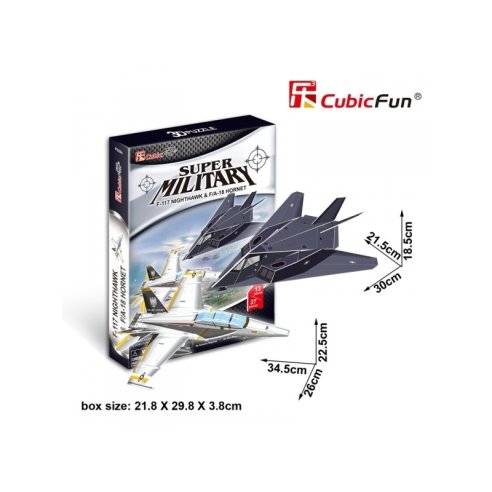 CUBICFUN F-117 NIGHTHAWK &amp; F/A-18 HORNET