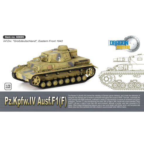 Dragon Armor PZ.KPFW.IV AUSF.F1(F) INF.DIV. GROSSDEUTSCHLAND EASTERN FRONT 1942 1/72