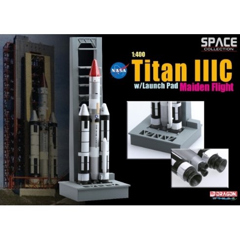 Dragon Space Collection TITAN III C WITH LAUNCH PAD MAIDEN FLIGHT 1/400