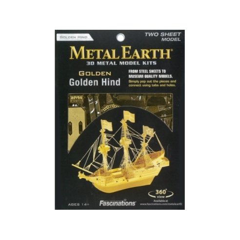 Fascinations metal earth GOLDEN HIND GALEONE SIR F. DRAKE DORATO