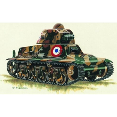 TRUMPETER KIT FRANCE 39H TANK SA 18 37MM GUN 1/35