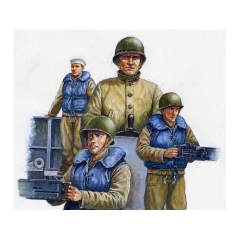 TRUMPETER KIT FIGURE WW2 USN LCM CREW 1/35