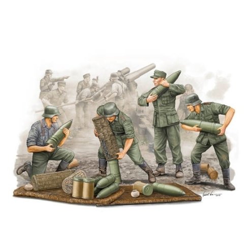 TRUMPETER KIT GERMAN FIELD HOWITZER GUN CREW 1/35