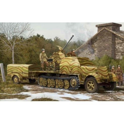 TRUMPETER KIT GERMAN 3.7cm FLAK 43 AUF SD.KFZ.7/2 1/35