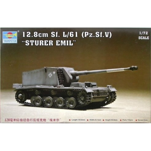 TRUMPETER KIT 128 MM SF.L/61 PZ.SF.V: STURER EMIL 1/72