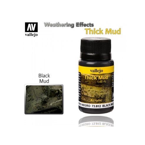 VALLEJO WEATHERING EFFECTS BLACK THICK MUD 40 ML