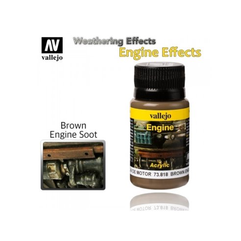 VALLEJO WEATHERING EFFECTS BROWN ENGINE SOOT 40 ML