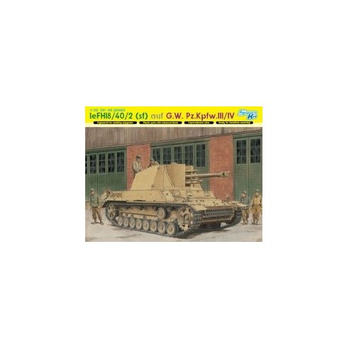 Dragon 1/35 leFH18/40/2 (Sfl) auf G.W.Pz.Kpfw.III/IV (SMART KIT)