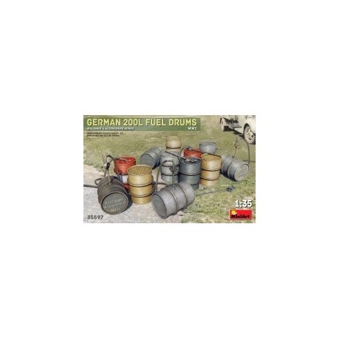 MINI ART 1/35 German 200L Fuel Drums WW2