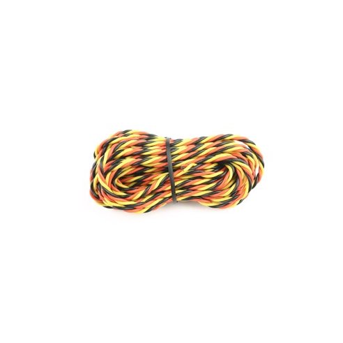 Cavo servi trecciato PVC 22awg-0,35mmq (nero rosso giallo)5 mt