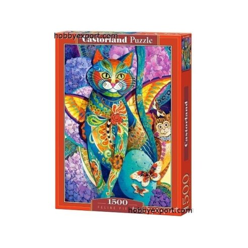 N A PUZZLES CASTORLAND PUZZLES FELINE FIESTA 1500 PIECES 68 X 47 CM