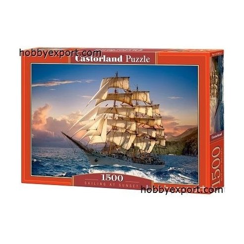 N A PUZZLES CASTORLAND PUZZLES SAILING AT SUNSET 1500 PIECES 68 X 47 CM