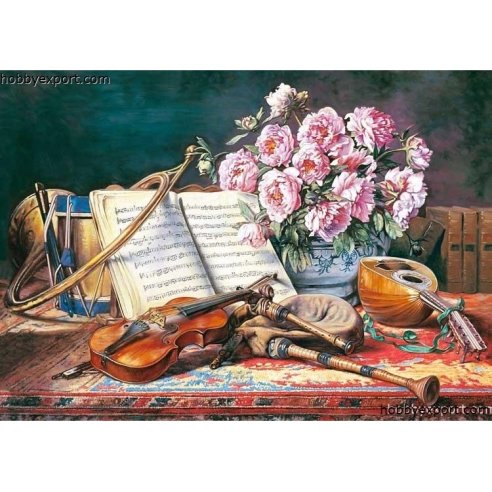 N A PUZZLES CASTORLAND PUZZLES A MUSICAL STILL LIFE 1500 PIECES 68 X 47 CM