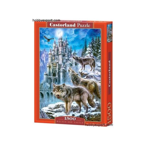 N A PUZZLES WOLVES AND CASTLE 1500 PIECES 68X47 CM