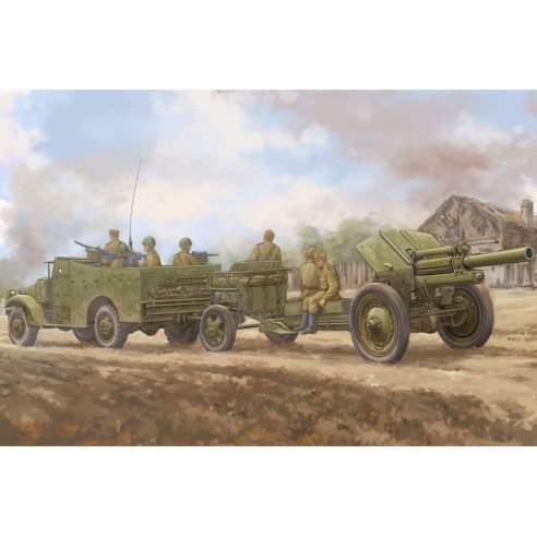 HOBBY BOSS kit M3A1 LATE VERSION TOW 122mm HOWITZER M-30 1/35