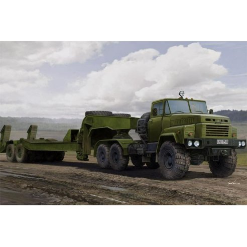 HOBBY BOSS kit RUSSIAN KRAZ-260B TRACTOR WITH MAZ/CHMZAP-5247G SEMITRAILER 1/35