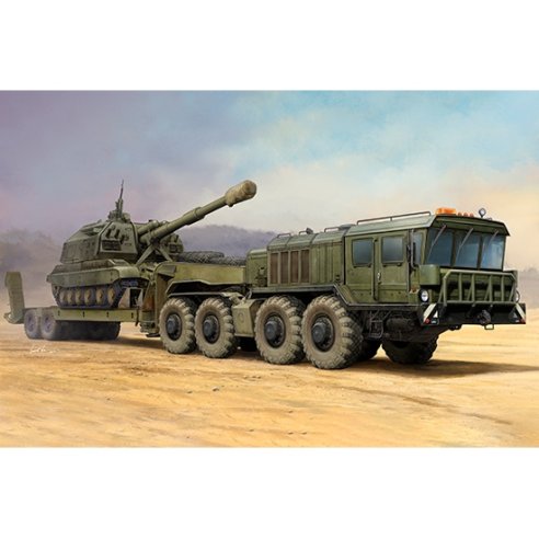 TRUMPETER KIT RUSSIAN KZKT-7428 TRANSPORTER WITH KZKT-9101 SEMI-TRAILER 1/35