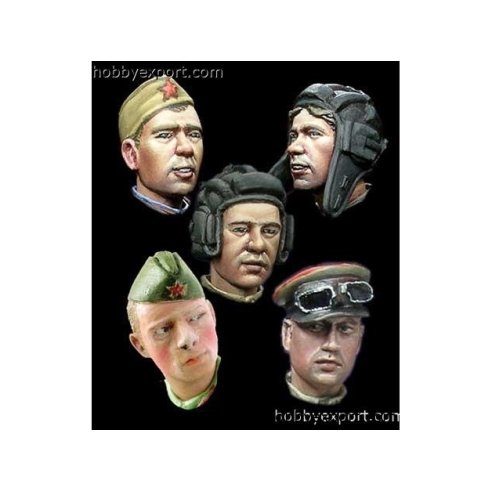 Alpine Miniatures  	1 35 KIT (MAQUETTE) (KIT (MAQUETTE)) Ww2 Russian Heads  2