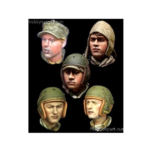 Alpine Miniatures 	 	1 35 KIT (MAQUETTE) (KIT (MAQUETTE)) WWII US Tanker Head Set