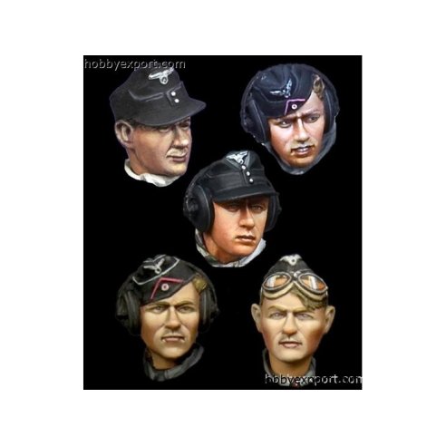 Alpine Miniatures  	1 35 KIT (MAQUETTE) (KIT (MAQUETTE)) WWII German Panzer Crew Head Set 2