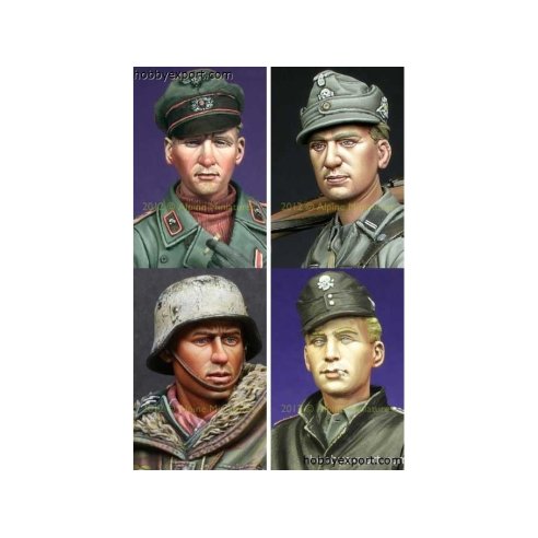 Alpine Miniatures  	 	1 16 KIT (MAQUETTE) (KIT (MAQUETTE)) German Heads Set 2