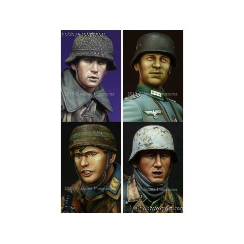 Alpine Miniatures  	 	1 16 KIT (MAQUETTE) (KIT (MAQUETTE)) German Heads Set 3