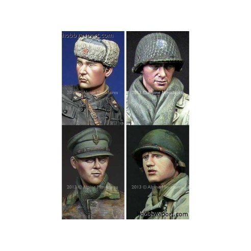 Alpine Miniatures  	1 16 KIT (MAQUETTE) (KIT (MAQUETTE)) Ww2 Allied Heads Set 1