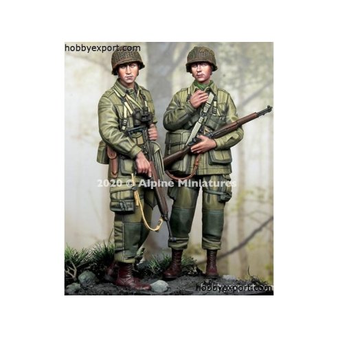 Alpine Miniatures 1 35 KIT (MAQUETTE) US 101ST AIRBORNE SET 2 FIGURES