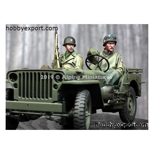 Alpine Miniatures  	1 35 KIT (MAQUETTE) WWII JEEP CREW SET 2