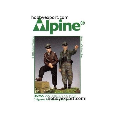 Alpine Miniatures   	1 35 KIT (MAQUETTE) WSS OFFICER 19441945 SET 2FIGS