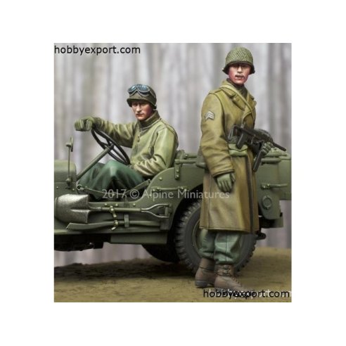 Alpine Miniatures  	1 35 KIT (MAQUETTE) WWII US NCO DRIVER SET