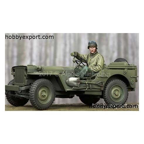 ALPINE MINIATURES 	1 35 KIT (MAQUETTE) WWII US JEEP DRIVER NO.2