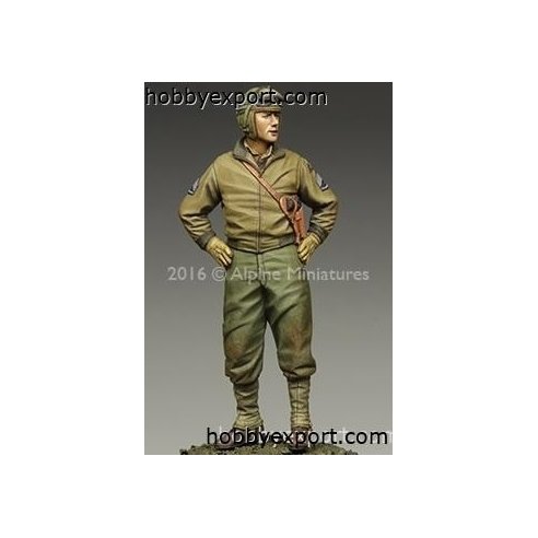 ALPINE MINIATURES 1 35 KIT (MAQUETTE) WWII US 3RD ARMORED DIVISION STAFF SERGEANT