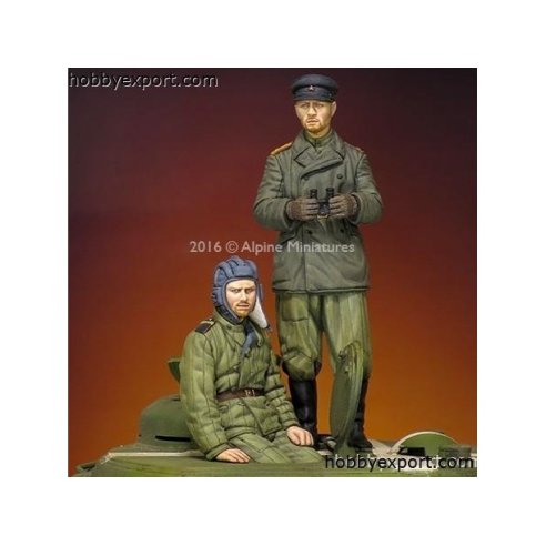 ALPINE MINIATURES  1 35 KIT (MAQUETTE) WWII RUSSIAN TANK CREW SET