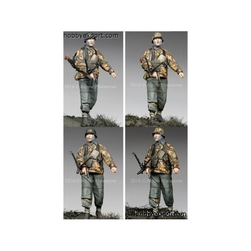 ALPINE MINIATURES 1 35 KIT (MAQUETTE) SS MG SCHUTZE KAMPFGRUPPE HANSEN