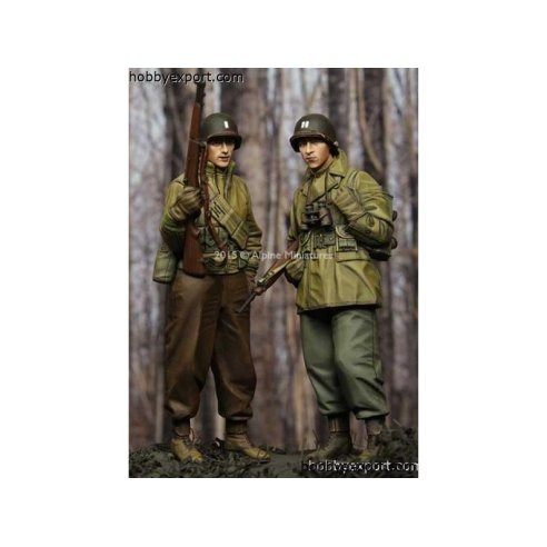 ALPINE MINIATURES  	1 35 KIT (MAQUETTE) WWII US INFANTRY SET