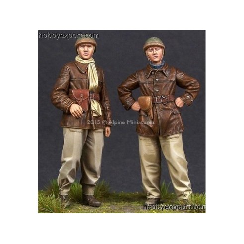 ALPINE MINIATURES    	1 35 KIT (MAQUETTE) WWII FRENCH TANK CREW SET