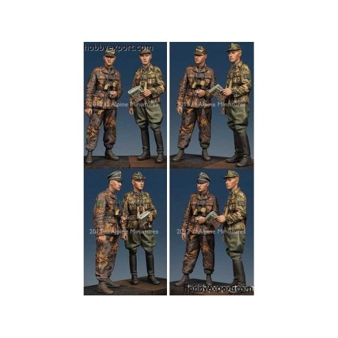 Alpine Miniatures  1 35 KIT (MAQUETTE) KURT MEYER OFFICER SET 2 FIGURES