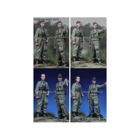 Alpine Miniatures 1 35 KIT (MAQUETTE) OTTO CARIUS NCO SET 2 FIGURES