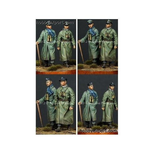 Alpine Miniatures    	1 35 KIT (MAQUETTE) PANZER OFFICER 1 PZ. DIV. SET (2 FIGURES)