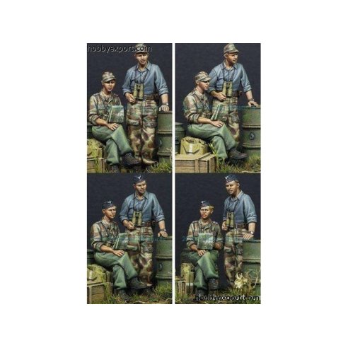 Alpine Miniatures  	1 35 KIT (MAQUETTE) GERMAN PANZER CREW SUMMER SET