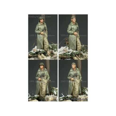 Alpine Miniatures  	1 35 KIT (MAQUETTE) WW2 US ARMY OFFICER 1 DIFFERENT HEADS INCL.