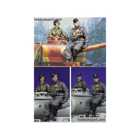 Alpine Miniatures    	1 35 KIT (MAQUETTE) PANZER CREW SET DIFFERENT HEADS INCL.