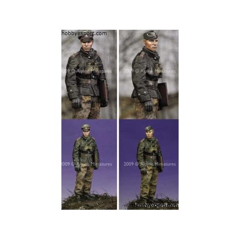 Alpine Miniatures  	1 35 KIT (MAQUETTE) JOACHIM PEIPER, ARDENNES DIFFERENT HEADS INCL.