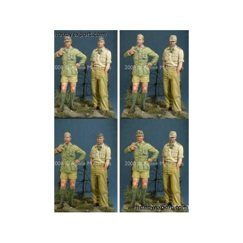 Alpine Miniatures   	1 35 KIT (MAQUETTE) DAK PANZER CREW SET DIFFERENT HEADS INCL.