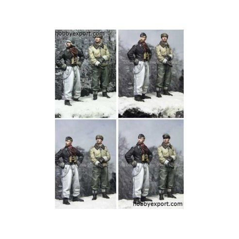 Alpine Miniatures  	1 35 KIT (MAQUETTE) LSSAH OFFICER SET DIFFERENT HEADS INCL.