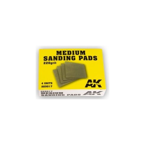 AK INTERACTIVE Medium Sanding Pads 220 grit.4units