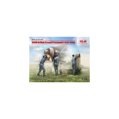 ICM 1/32 WWII British Ground Personnel (1939-1945) (3 figures) (100% new molds)